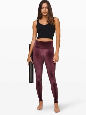 Lululemon Women’s Wunder Lounge High Rise Velvet Lounge Tights Leggings 28” 4